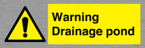 Warning Drainage pond
